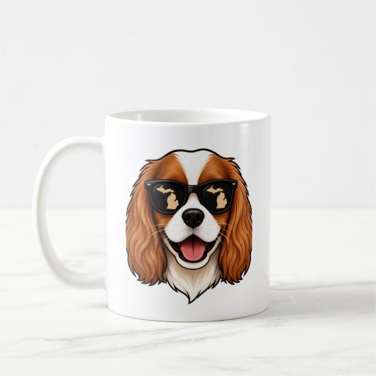 Michigan Cavalier King Charles Spaniel Kaffeetasse (Links)