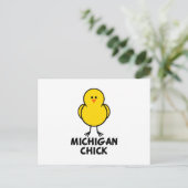 Michigan Chick Postkarte (Stehend Vorderseite)
