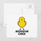 Michigan Chick Postkarte (Vorne/Hinten)