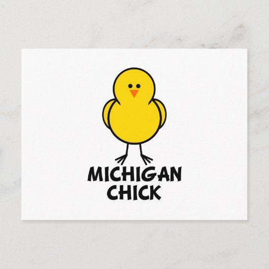Michigan Chick Postkarte (Vorderseite)