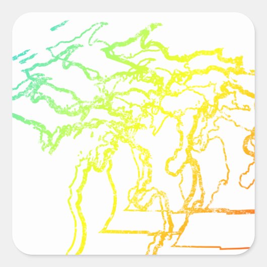 michigan chill blur quadratischer aufkleber (Vorderseite)