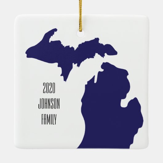 Michigan Christmas Ornament (Rückseite)
