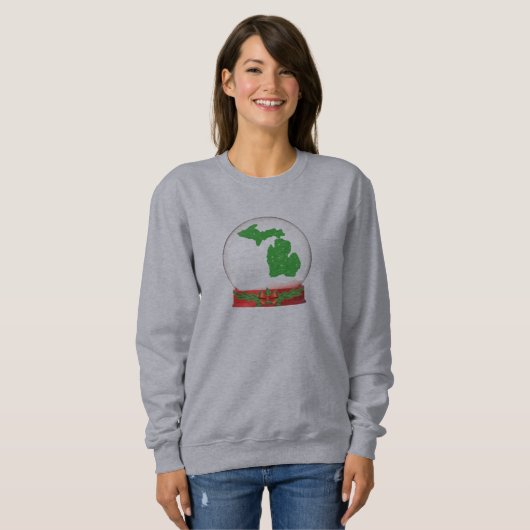 Michigan Christmas Snow Globe Sweatshirt (Vorne ganz)