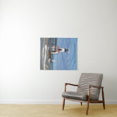 Michigan City East Pierhead & Bkw Lights Wandteppi Wandteppich (Beispiel (Horizontal))