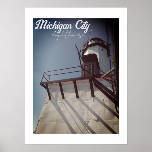 Michigan City IN Leuchtturm Poster (Vorne)