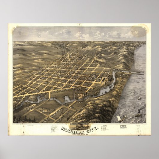 Michigan City, Indiana 1869 Poster (Vorne)