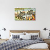 Michigan City, Indiana - Große Buchstabenszenen Leinwanddruck (Insitu (Schlafzimmer))