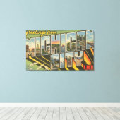 Michigan City, Indiana - Große Buchstabenszenen Leinwanddruck (Insitu (Holzboden))