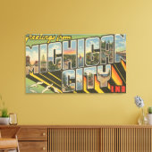 Michigan City, Indiana - Große Buchstabenszenen Leinwanddruck (Insitu (Wohnzimmer))