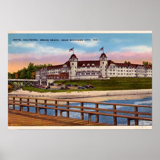 Michigan City Indiana Hotel Golfmore Poster (Vorne)