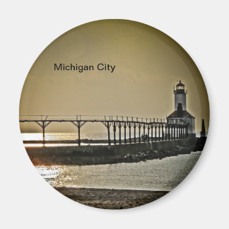 Michigan City Indiana Lighthouse Magnet