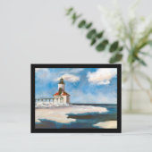 Michigan City Light Postcard Postkarte (Stehend Vorderseite)