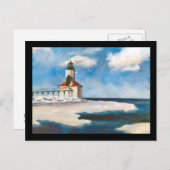 Michigan City Light Postcard Postkarte (Vorne/Hinten)