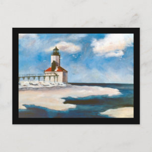 Michigan City Light Postcard Postkarte
