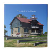 Michigan City Lighthouse Fliesen (Vorderseite)