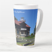 Michigan City Lighthouse Latte Tasse (Rechte Ecke)