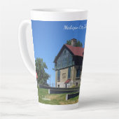 Michigan City Lighthouse Latte Tasse (Linke Ecke)