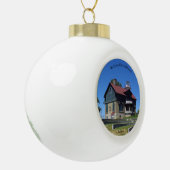 Michigan City Lighthouse-Ornament Keramik Kugel-Ornament (Links)