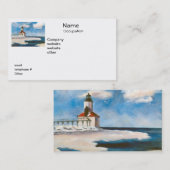 Michigan City Lighthouse Return Address Labels Visitenkarte (Vorne/Hinten)
