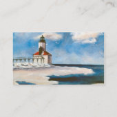 Michigan City Lighthouse Return Address Labels Visitenkarte (Rückseite)