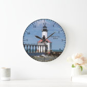 Michigan City Pierhead Light clock Große Wanduhr (Zuhause)