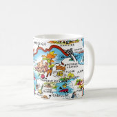 Michigan Colorful Map Kaffeetasse (VorderseiteRechts)