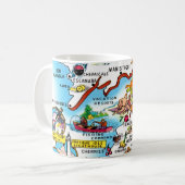 Michigan Colorful Map Kaffeetasse (Vorderseite Links)
