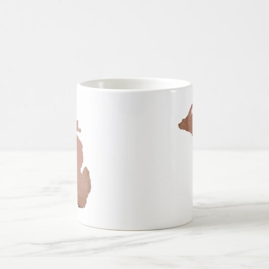 Michigan Copper Silhouette Staat Kaffeetasse (Mittel)