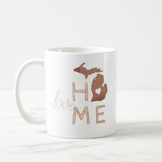 Michigan Copper Silhouette Staat Kaffeetasse (Links)