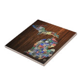 Michigan Counties License Plate Map Ceramic Tile Fliese (Seite)