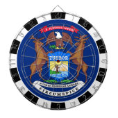 Michigan Dartboard USA & Michigan Flag / Spielbret Dartscheibe (vorne)