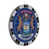 Michigan Dartboard USA & Michigan Flag / Spielbret Dartscheibe (Vorderseite Links)