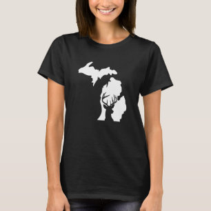 Michigan Deer Whitetail Zuhause Staat Midwest Up N T-Shirt