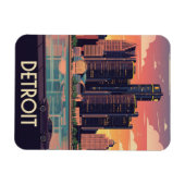 Michigan Detroit Travel Magnet (Horizontal)