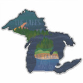 Michigan die Seen rufen wunderschön an Aufkleber (Vorderseite)