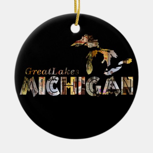 Michigan Drinkin Frikin Weihnachten Keramik Ornament (Vorne)
