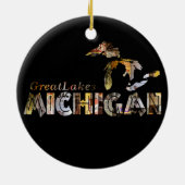 Michigan Drinkin Frikin Weihnachten Keramik Ornament (Hinten)