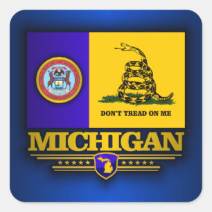 Michigan (DTOM) Quadratischer Aufkleber