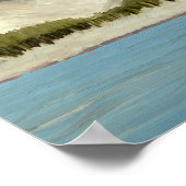 Michigan-Düne mit Bäumen und Strandrasen Poster (Ecke)