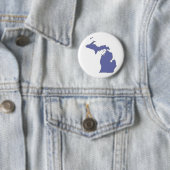 Michigan: Ein BLAUER Staat Button (Beispiel)