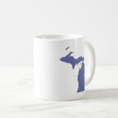 Michigan: Ein BLAUER Staat Kaffeetasse (VorderseiteRechts)