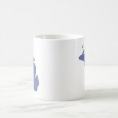 Michigan: Ein BLAUER Staat Kaffeetasse (Mittel)