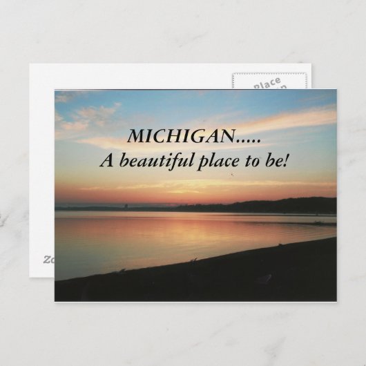 MICHIGAN.....Ein schöner Ort, um zu sein! Postkart Postkarte (Vorne/Hinten)