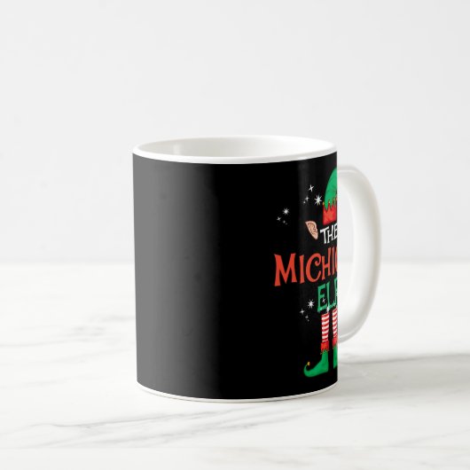 Michigan Elf Matching Family Group Weihnachten Kaffeetasse (VorderseiteRechts)