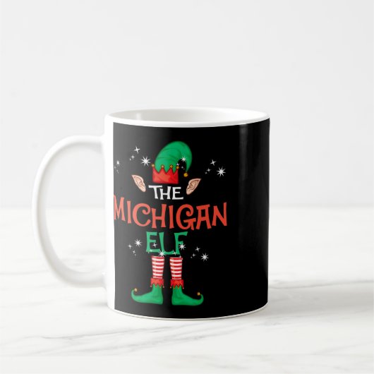 Michigan Elf Matching Family Group Weihnachten Kaffeetasse (Links)