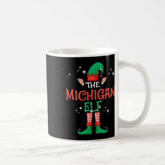 Michigan Elf Matching Family Group Weihnachten Kaffeetasse (Rechts)
