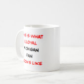 Michigan-Fan, treu Kaffeetasse (Vorderseite Links)