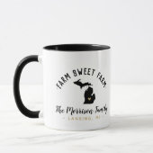 Michigan Farm Sweet Farm Family Monogram Tasse (Links)