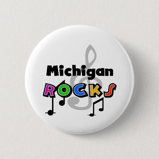 Michigan-Felsen Button (Vorderseite)