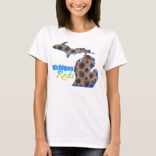 Michigan Felsen   Petoskey stone pattern T - Shirt